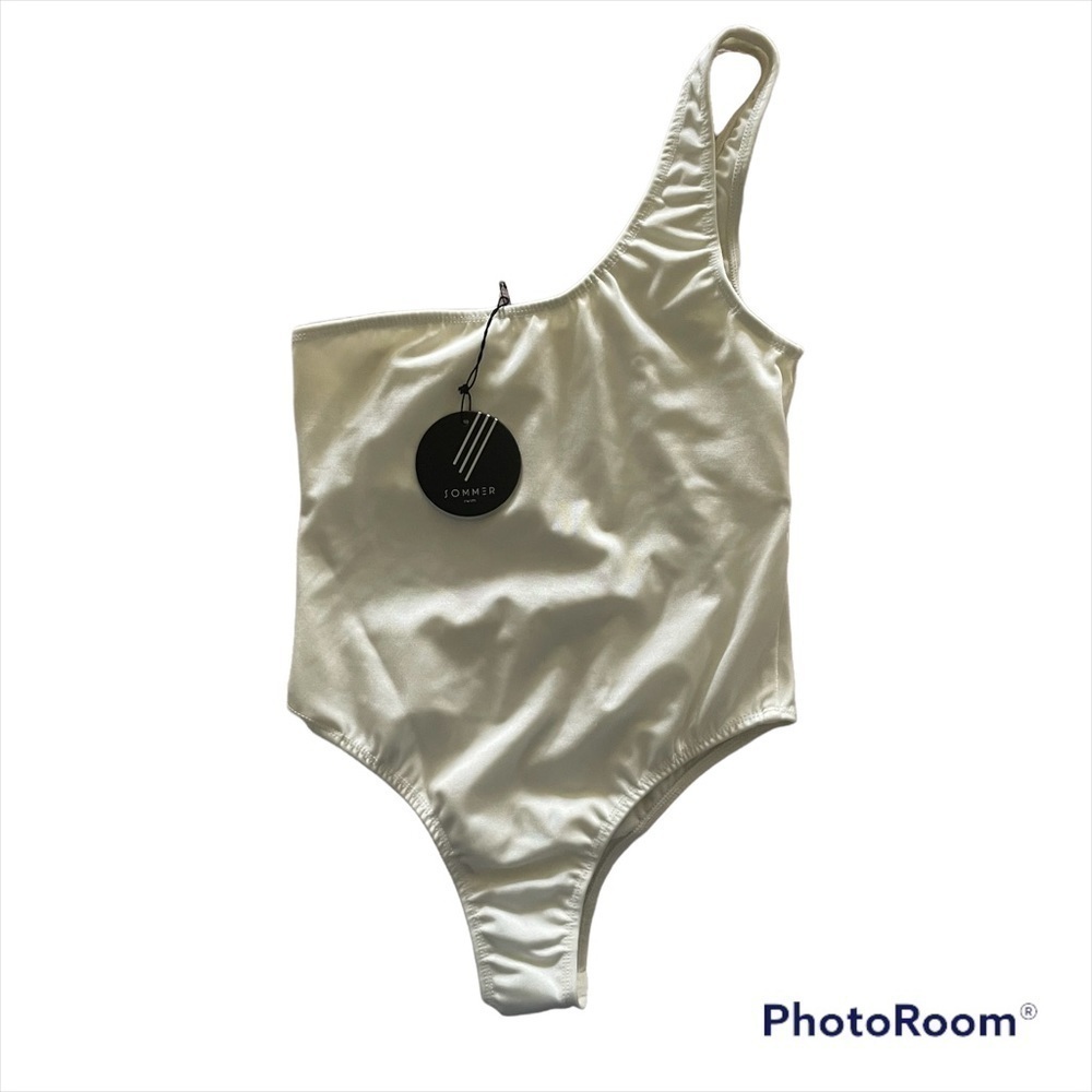 Sommer Stella Shoulder One Piece Reversible Swimsuit Avorio Ivory White Xs Nwt — image 2 of 8